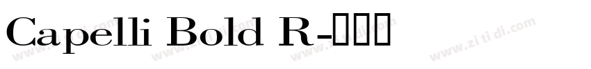 Capelli Bold R字体转换